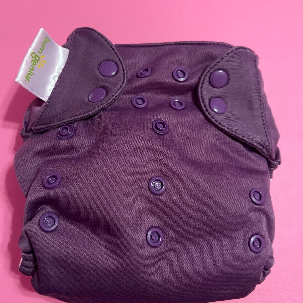 BumGenius Deep Purple AIO Diaper Cover